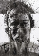 'Head of George 1' 2008. 99.4 x 70 cm. Ink and Acrylic on Paper.